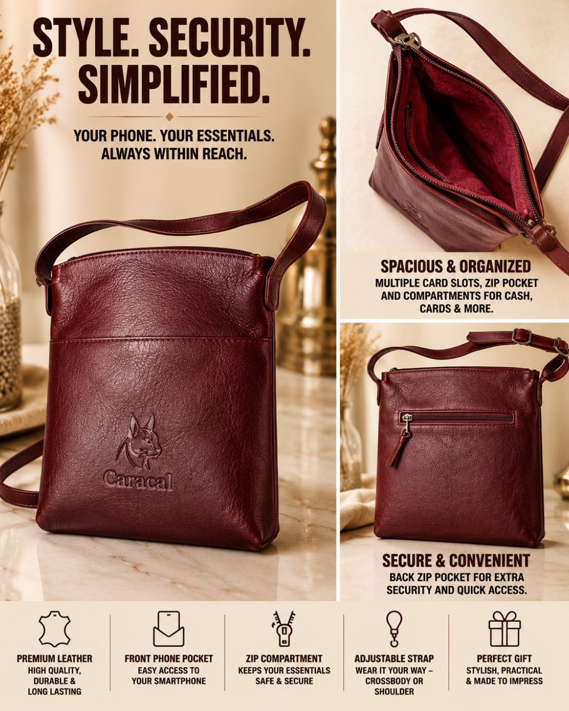 Feline Cross Body Bag