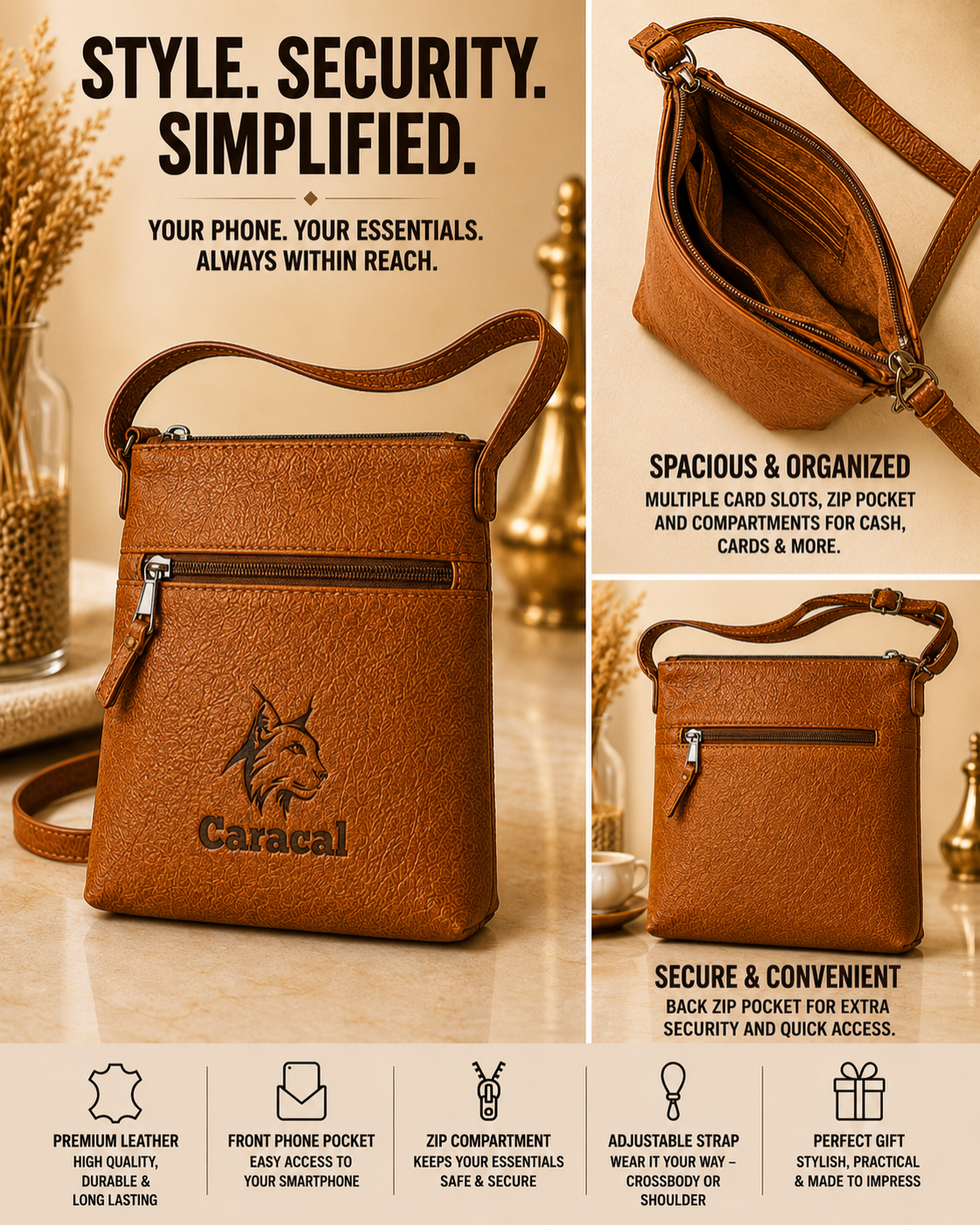 Feline Cross Body Bag